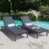 Navan - Modern Chaise Lounge Set With Water Resistant Cushions - Dark Gray - Image 10