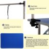 Large Size Grooming Table For Pet Dog And Cat With Adjustable Arm And Clamps Large Heavy Duty Animal Grooming Table - Blue - Image 11