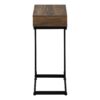 Accent Table, C - Shaped Contemporary & Modern - Brown - Image 6