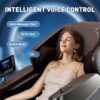 Deluxe - Massage Chair Full Body, 3D Sl Track Zero Gravity Massage Chair Recliner With Calf And Foot Rollers, Ai Voice Control, LCD Screen, Quick Access Buttons - Gray / Brown - Image 6