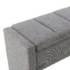 Modern Bed End Bench With Storage, Upholstered Large Foot Rest Stool, Comfy Window Vanity Bench For Living Room, Dorm, Coffee Table, Linen - Dark Gray - Image 8