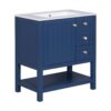 Transitional Style Bathroom Vanity Cabinet Combo With Ceramic Sink - Blue - Image 15