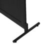 Rustic 3 Panel Room Divider 6Ft Wood Folding Privacy Screen With Metal Frame And Louver Design - Black - Image 11