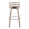 Cosini - Mid-Century Modern Fixed Height Barstool With Swivel With Round Footrest (Set of 2) - Light Gray / Black - Image 4