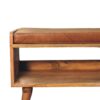 Bench With Leather Seatpad - Oak - Image 6