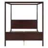 Queen Size Canopy Platform Bed With Headboard And Footboard, Slat Support Leg - Espresso - Image 4