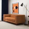 Angelina - Leather Sofa - Brown - Image 3