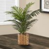 24" Tall, Artificial Plant, Palm, Indoor, Faux, Fake, Table, Floor, Greenery, Potted, Real Touch, Decorative - Green / Beige - Image 4