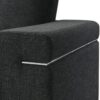 Gianna - Black Linen Fabric Arm Chair - Image 4