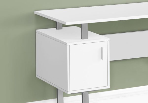 Computer Desk, Home Office, Laptop, Storage, Work, Contemporary, Modern - White