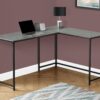 Computer Desk, Home Office, Corner, L Shape, Laptop, Contemporary & Modern - Gray - Image 2