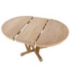 Topmax - 5 Piece Rustic Extendable Dining Table Set Round Trestle Table And 4 Cross Back Dining Chairs For Kitchen, Dining Room - Natural - Image 12