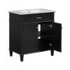 Bathroom Vanity With Ceramic Basin, Soft Close Door And Adjustable Shelves - Black - Image 16