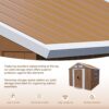 Heavy Duty Metal Storage Shed With Windows, Lockable Door & Ventilation Weatherproof Outdoor Garden Shed Iron - Brown - Image 8