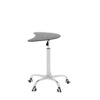 Adjustable Height Black Tempered Glass Table Desk Table With Lockable Wheels - Transparent / White - Image 13