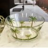 Palm Tree Acrylic Serving Bowls Unbreakable Large Plastic Bowls Clear Bpa Free 10" Diameter - Clear - Image 6