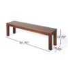 Acacia Wood Outdoor Bench With Beautiful Slat Paneling - Dark Brown - Image 3