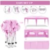 10'X20' Ez Pop Up Canopy Outdoor Portable Party Folding Tent With 6 Removable Sidewalls + Carry Bag + 4 Pieces Weight Bag - Pink - Image 4