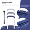 Expandable Hardshell Suitcase Double Spinner Wheels Pp Luggage Sets Lightweight Durable Suitcase With Tsa Lock, 3 Piece Set (20/24/28) - Navy - Image 7