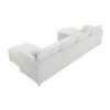 Chenille Modular Sectional Sofa, U Shaped Cloud Couch Set With Double Cushions, 6 Seat Sleeper Sofa Bed With Ottomans, Oversized Indoor Furniture - Cream - Image 6