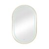 Oval Medicine Cabinet Mirror Bathroom Mirror With Storage Wall Mounted Medicine Mirror Cabinet With LED - Golden - Image 11
