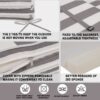 2 Piece Outdoor Chaise Lounge Cushion Set, Replacement Cushions For Patio Furniture - Gray / White - Image 10