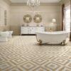 Waterjet Polished Marble Tile For Floor And Wall Stone - White / Gold - Image 3