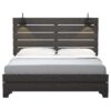 Junipe - Queen Bed With Lights - Brown - Image 2