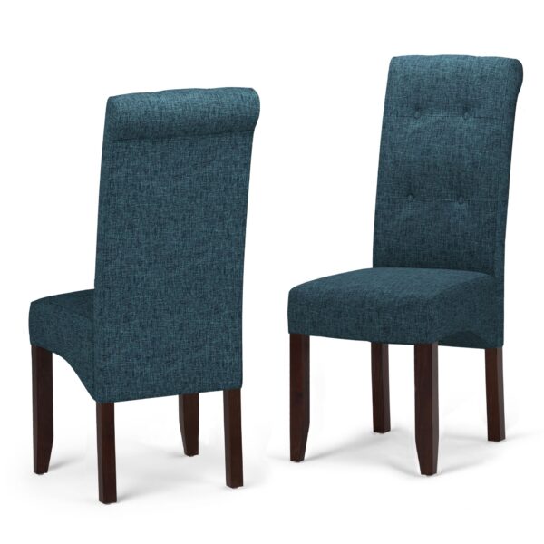 Cosmopolitan - Deluxe Tufted Parson Chair (Set of 2) - Denim Blue