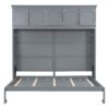 Full Size Murphy Wall Bed With Top Cabinets Space Saving - Gray - Image 13