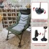 Camping Lounge Chair, Portable Folding Reclining Camping Chair With Adjustable Backrest For Indoor And Outdoor Camping Beach Hiking Fishing - Green / Black - Image 12
