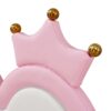 Twin Extending Daybed With LED Lights, Modern Upholstered Princess Daybed With Crown Headboard - Pink - Image 14