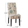 Contemporary Dining Chair Set With Rubberwood Legs - White / Blue - Image 3