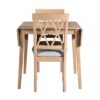 3 Piece Kitchen Dining Set With Drop Leaf Dining Table And 2 Dining Upholstered Chairs, Dining Room Set For Small Places - Natural - Image 9