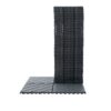 Durable Plastic Interlocking Deck Tiles, 44 Pack, Waterproof Outdoor And Indoor Use, 12" X 12" - Dark Gray - Image 4