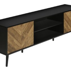 TV Stand, Console, Media Entertainment Center, Storage Cabinet, Modern Design - Black