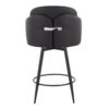 Dahlia - Contemporary Fixed Height Counter Stool With Round Footrest (Set of 2) - Black - Image 5