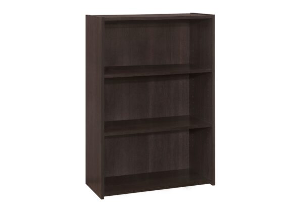 Bookshelf, Bookcase, 4 Tier, For Office, Transitional - Espresso