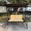 2 Piece High Back Patio Chair Cushion Set, Tufted Adirondack And Rocking Chair Cushions For Garden, Porch Or Office Use - Yellow / White - Image 10
