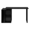 Computer Desk, Home Office, Left, Right Set-Up, Storage Shelves, Work, Laptop, Contemporary, Modern - Black - Image 3
