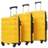 Hardshell Luggage Sets 3 Pieces Spinner Suitcase With Tsa Lock Lightweight 20" 24" 28" - Yellow - Image 2
