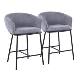 Ashland - Contemporary Counter Stool (Set of 2) - Black / Gray
