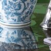 Large Mirrored Dining Table With Elegant Floral Design And - Silver Multi - Image 2