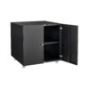 Office Furniture Copier Cabinet, 2 Door Steel Copier Stand, Mobile Pedestal File Printer Stand - Black - Image 3