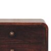 Curved Wall Mounted Bedside Table - Walnut - Image 8