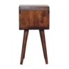 Mini Curved Open Bedside Table - Brown - Image 6