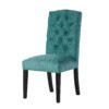 Harriet - Tufted Dining Chairs With Solid Wood Frame And Soft (Set of 2) - Teal Green - Image 8