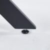 Dining Table With Cross Metal Leg And Tempered Glass, Modern Space Saving Kitchen Table For Living Room - Black - Image 7