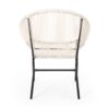 Nusa - Modern Outdoor Chair Set With Polyethylene Rattan And Iron Frame - White - Image 11