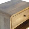 Floating Curve Open Slot Nightstand - Oak - Image 5
